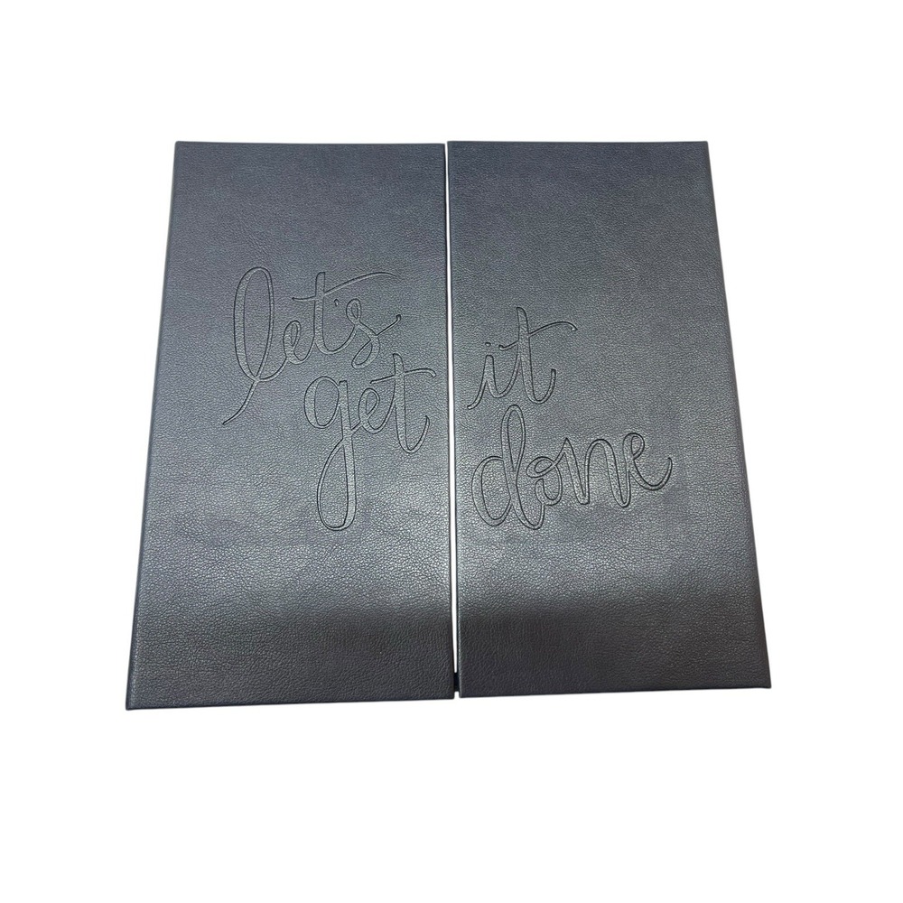 BRAND‎ NEW Erin Condren Let's Get It Done Navy Blue Vegan Padfolio Lists Weekly